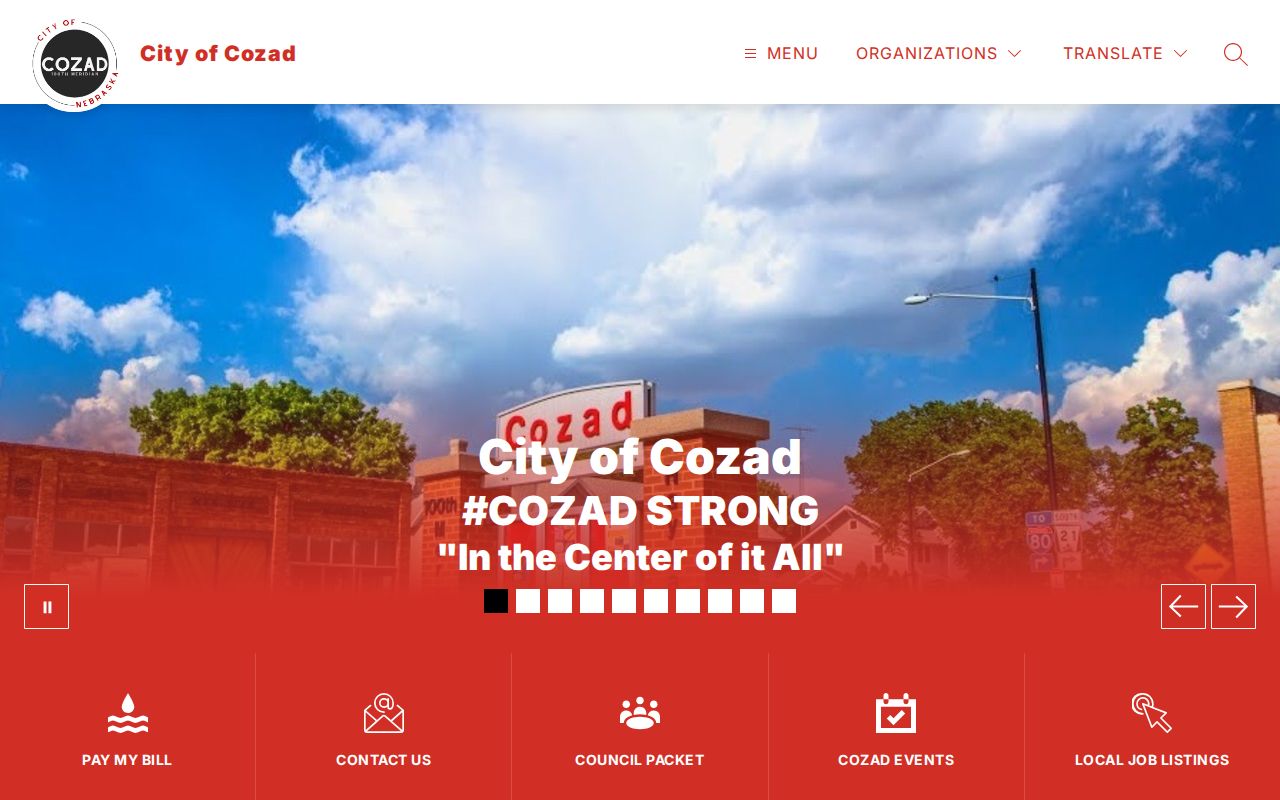 City of Cozad official office page